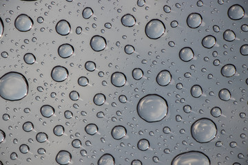 drops of water on glass