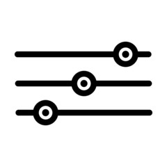 Adjustment button icon vector. Filter Line illustration symbol.