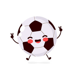 Cute happy smiling Football ball 