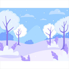 Fototapeta na wymiar Panoramic winter forest