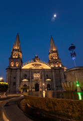 Fototapeta na wymiar Guadalajara Cathedral of the city.