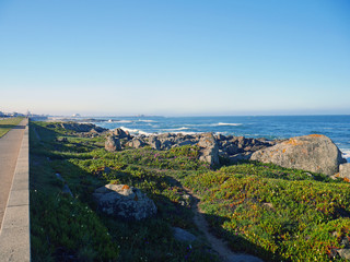 panoramic view of the coastline