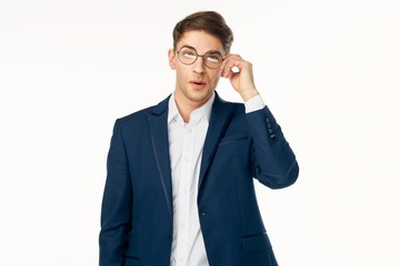 portrait of a businessman talking on phone