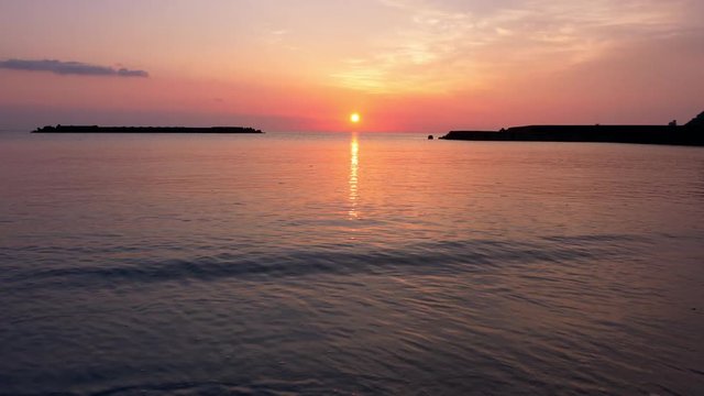 Sunrise over a Sea (time lapse)