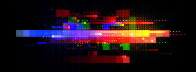 Led Light. Abstract effect. Future tech. Glare cubes. Digital cpu signal. .Shine grid. Modern big data. Neon flare. Quantum computer net system. .Magic code. Grid HUD lines. Web device. Blocks system.