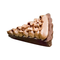 chocolate cake isolated white background