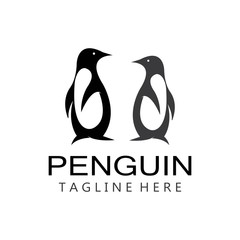 Penguin Logo Template vector icon illustration design