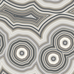 Infinite Agate Geode Seamless Repeat Vector Pattern Swatch. Bands and crystal centers. Abstract, natural, contours, raw, earth, stone, rock, mineral, nature, random, colorful. Generative Art.