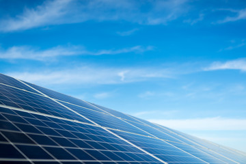 solar panel on sky background
