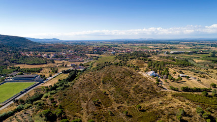 Fototapeta premium Aerial photography of Vilajuiga village in Catalonia, Spain