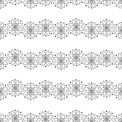 Seamless pattern with repeat ornament.