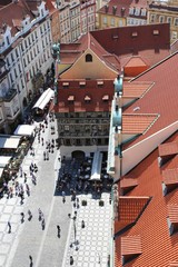 red roofs of prague, praha, Staroměstské náměstí, Old Town Square, architecture, building, city, landmark, old, town, historic, square, 