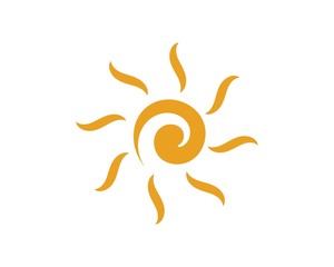 sun ilustration logo vector icon