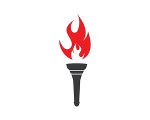 torch logo icon illustration vector design