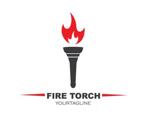 torch logo icon illustration vector design