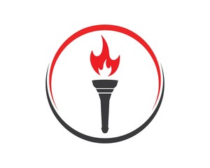 torch logo icon illustration vector design