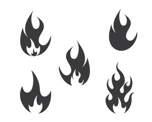 Fire flame Logo icon vector illustration design