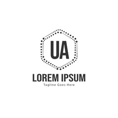 UA Letter Logo Design. Creative Modern UA Letters Icon Illustration