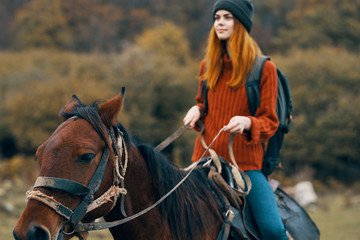 Obraz premium girl with horse