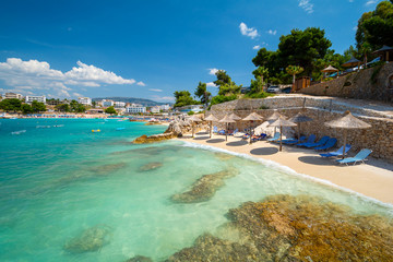 paradise beach in Ksamil in Albania