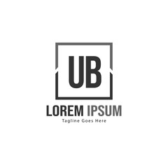 UB Letter Logo Design. Creative Modern UB Letters Icon Illustration