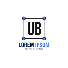 UB Letter Logo Design. Creative Modern UB Letters Icon Illustration