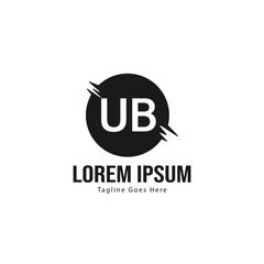 UB Letter Logo Design. Creative Modern UB Letters Icon Illustration