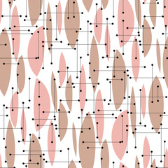 Middle age style taupe colors seamless pattern