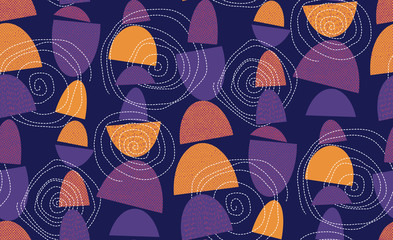 Middle age vintage style abstract seamless pattern