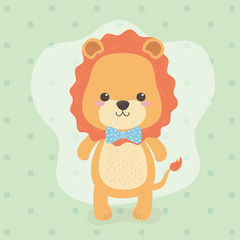 cute and little lion character