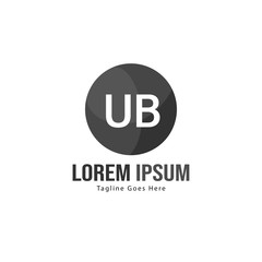 UB Letter Logo Design. Creative Modern UB Letters Icon Illustration