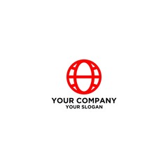 Global Letter HO Logo Design Vector