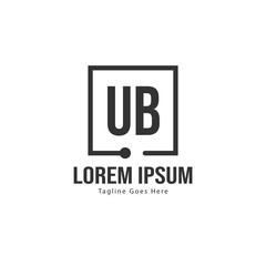 UB Letter Logo Design. Creative Modern UB Letters Icon Illustration