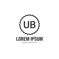 UB Letter Logo Design. Creative Modern UB Letters Icon Illustration