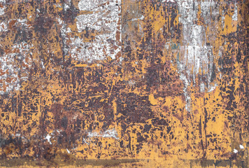 Rusty metallic steel plate