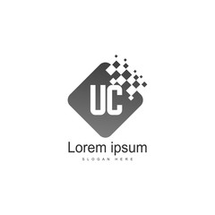 UC Letter Logo Design. Creative Modern UC Letters Icon Illustration