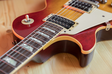 Obraz na płótnie Canvas Electric guitar close up
