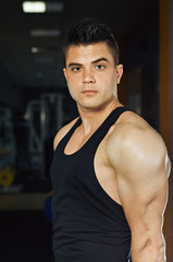 Fototapeta na wymiar sports lifestyle, more muscular body.sports lifestyle, more muscular body. the man is engaged in fitness