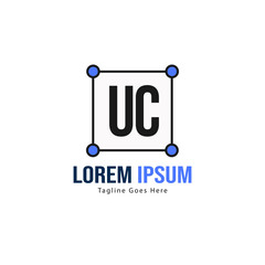 UC Letter Logo Design. Creative Modern UC Letters Icon Illustration