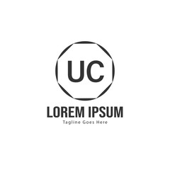 UC Letter Logo Design. Creative Modern UC Letters Icon Illustration