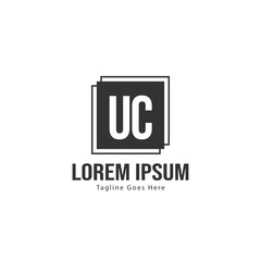 Obraz premium UC Letter Logo Design. Creative Modern UC Letters Icon Illustration