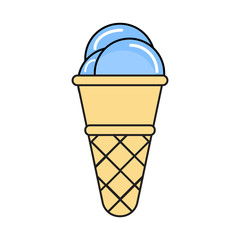 Blue ice cream cone image hd