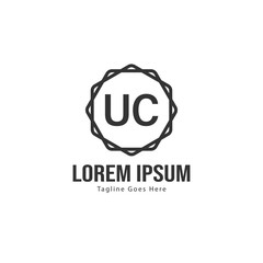 UC Letter Logo Design. Creative Modern UC Letters Icon Illustration