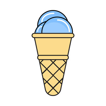 Blue ice cream cone image hd