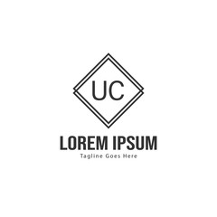 UC Letter Logo Design. Creative Modern UC Letters Icon Illustration