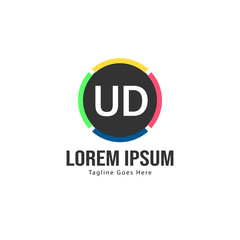 UD Letter Logo Design. Creative Modern UD Letters Icon Illustration