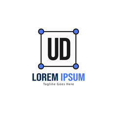 UD Letter Logo Design. Creative Modern UD Letters Icon Illustration