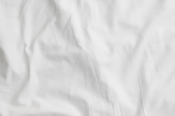 Close up of bedding White sheets with copy space.