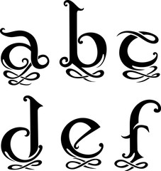 Letter Monogram Set, Lower Case