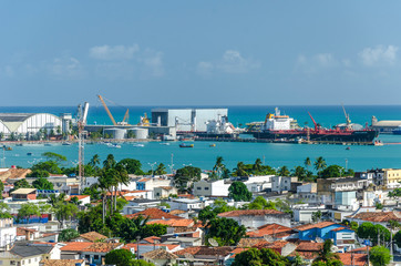 View of the transhipment port in Maceio, Brazil.